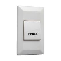 Como - Vertical Single Pole Double Throw - rocker Push button switch 1 gang 10A 240V a.c. white