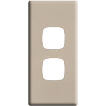 Linea Architrave coverplate 2 gang ghost gum