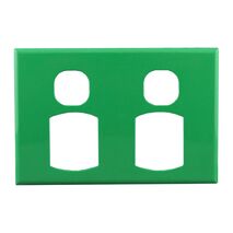 Double Power Outlet Cover – GREEN