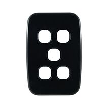 Grid Plate 5 Gang – BLACK