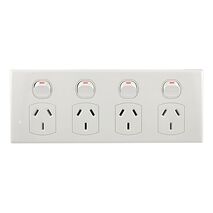 4 Gang Slimline Power Point