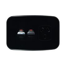 Single Power Point with Extra Switch – BLACK