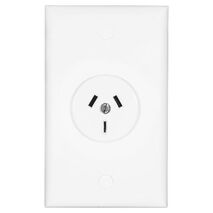 HPM 10A 3 Pins Plug Base & Plate Assembly White