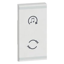 Arteor - MyHOME - Square key cover BUS/SCS - sound source selection - 1 module - white