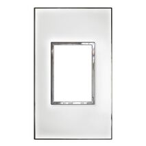 ARTEOR 3 Module Standard Shaver Coverplate Mirror White