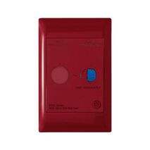 Excel Life - Medical - Common plate - RCD plate 10mA - with power available - antimicrobial & chemical resistant RCD switch with circuit ID - red