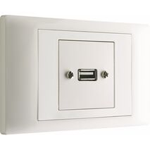 Excel Life - Common plate - USB outlet Type A white