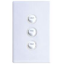 Excel Life 10A Instant Heat Controller Switch 3 Gang Gloss White