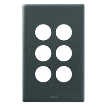 Excel Life Switch Coverplate 6 Gang Urban Grey