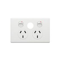 Excel Life 10A Horizontal Double Powerpoint with Extra Function Hole Matt White