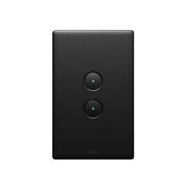 Excel Life Smart Dimmer 2 Gang Matt Black