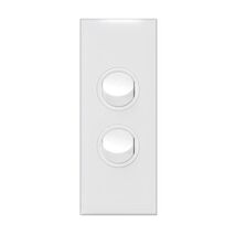 HPM VIVO 10A 2 Gang Architrave Switch White