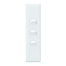 HPM VIVO 10A 3 Gang Architrave Switch White