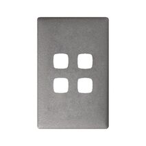 Linea - Coverplate 4 gang gun metal