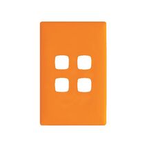 Linea Coverplate 4 gang orange crush