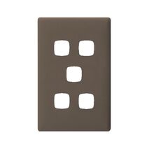 Linea - Coverplate 5 gang wet elephant