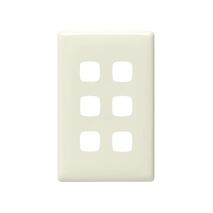 Linea Grid & plate only 6 gang cream