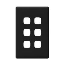 Linea - Coverplate 6 gang black