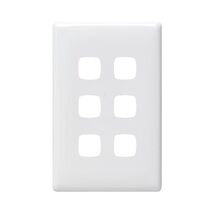 Linea - Coverplate 6 gang white