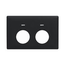 Linea - Coverplate for autoswitch double powerpoint with extra safety midnight