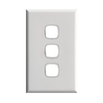 Excel - Grid & plate For 770 series mechanisms - 3 gang gloss white