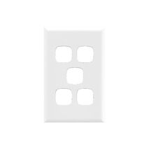 Excel - Switch coverplate 5 gang white