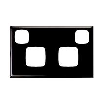 Excel - Double powerpoint coverplate 2 gang gloss black
