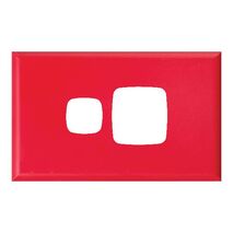 Excel - Single powerpoint coverplate 1 gang Red