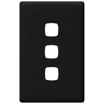 Linea - Coverplate 3 gang black