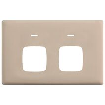 Linea Powerpoint coverplate 2 gang autoswitch ghost gum