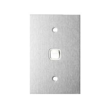 Architectural metal - Grid & stainless steel plate 1 gang black