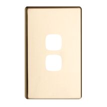 EXCEL - 2 Gang Switch Coverplate Only - Polished Brass