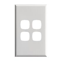 Excel - Switch coverplate 4 gang gloss white