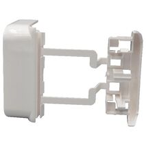 DLP PVC 80mm Cover Tap-Off Flat Junction 50mm White
