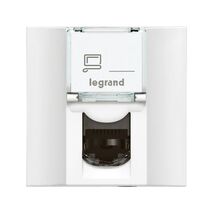 Arteor modular - RJ45 socket/mechanism UTP Cat5e rear pluggable 2 module white