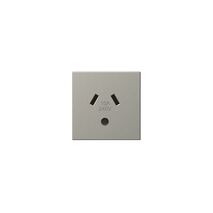 Arteor modular - Single powerpoint autoswitch mechanism 1 gang 10A 240V a.c. with round earth magnesium
