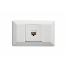 Como - Horizontal RJ45 socket A/V socket 1 gang RJ45 Cat6 white