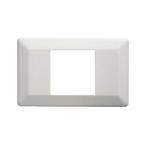 Como - Horizontal coverplate horizontal 1 gang or for electronic mechs 2 modules white