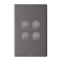 Excel Life 16A 2 Way Single Pole Double Throw Vertical Rocker Switch 4 Gang Urban Grey