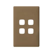 Linea - Coverplate 4 gang ninja khaki
