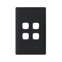 Linea - Coverplate 4 gang midnight dash