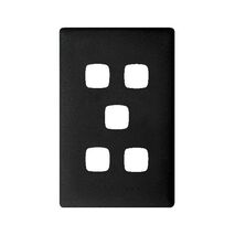 Linea - Coverplate 5 gang asphalt