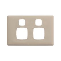 Linea - Powerpoint coverplate 2 gang ghost gum