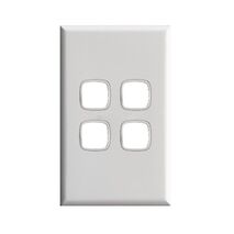 Excel - Grid & plate For 770 series mechanisms - 4 gang gloss white