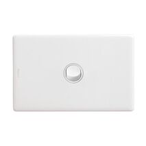 Excel Life Single Pole Double Throw Horizontal Rocker Switch 1 Gang Gloss White