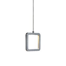 HPM Pendi 7W LED Warm White Square Pendant Light Polished Silver