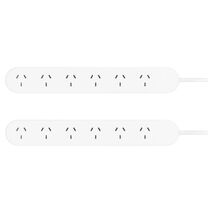 HPM Basic 6 Outlet Powerboard - Twin Pack