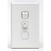 Excel - Vertical rotary fan controller 3 speed 650VA Timer auto OFF after 2hrs white