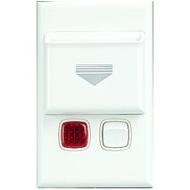 Excel - Hospitality keytag switch 10A independent. switch 2 x 20A 240V a.c. white