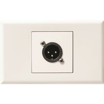 Excel - XLR outlet 1 gang gloss white